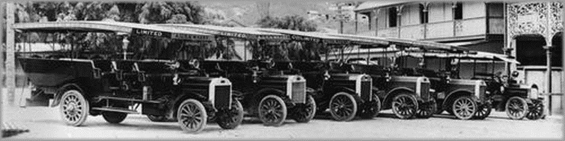 Omnibuses on a Townsville Street, ca. 1927. State Library of Queensland.