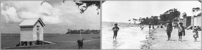 Bathing Boxes: Sandgate;  Redcliffe, 1910. State Library of Queensland.